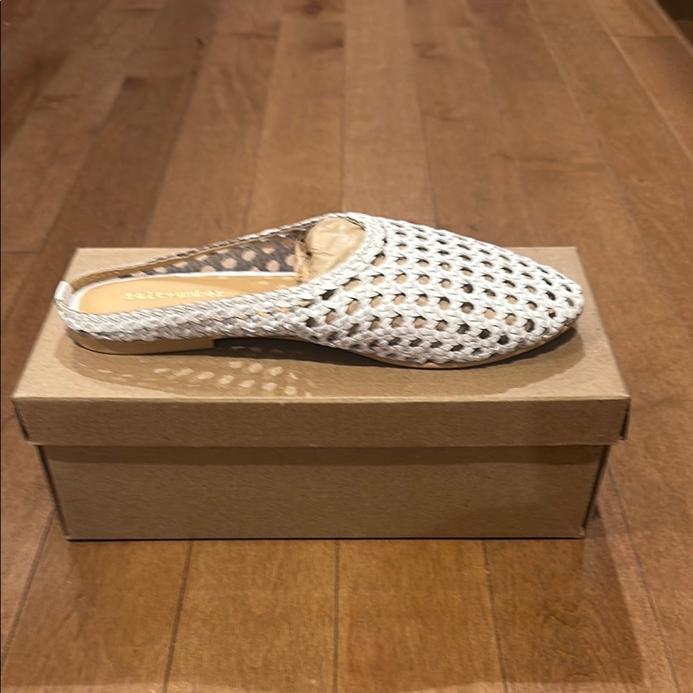 Salt + Umber White Woven Women's Shoes